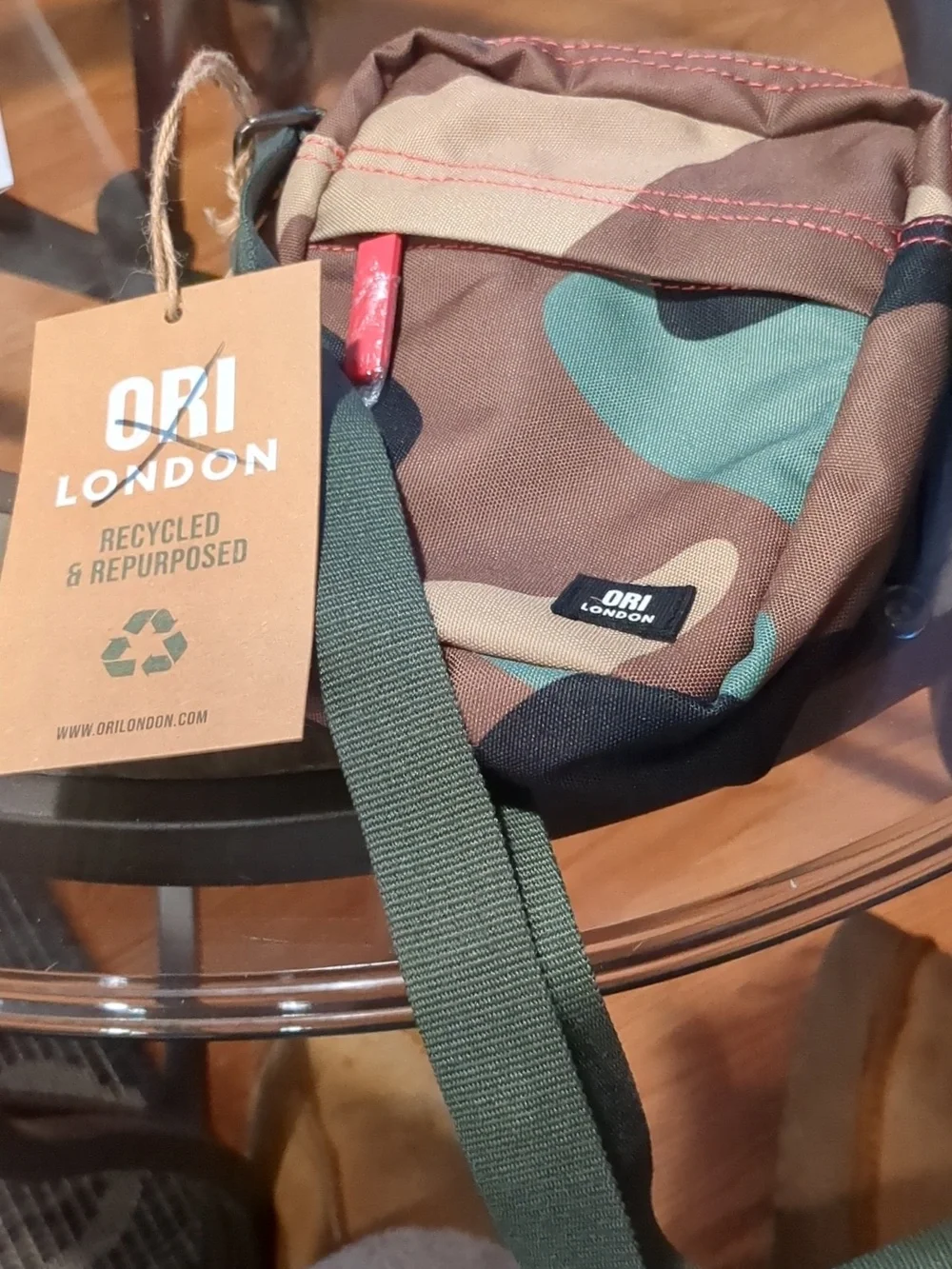 ORI LONDON Bond Pocket Crossbody Bag in Vintage Camo - Picture 8 of 12